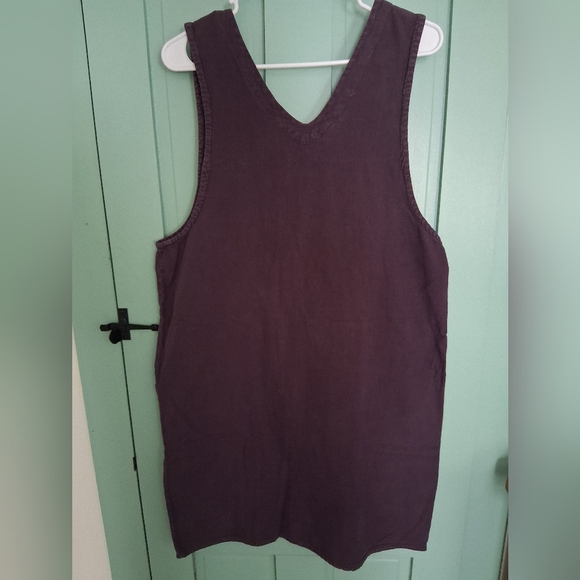 El Huarache Cottons 100% Cotton Deep Purple Pocketed Dress - Picture 4 of 10